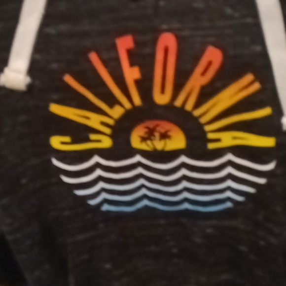 FINAL PRICE ESY SURF CO. black/white hooded CALIFORNIA sweatshirt Lg - Picture 6 of 10